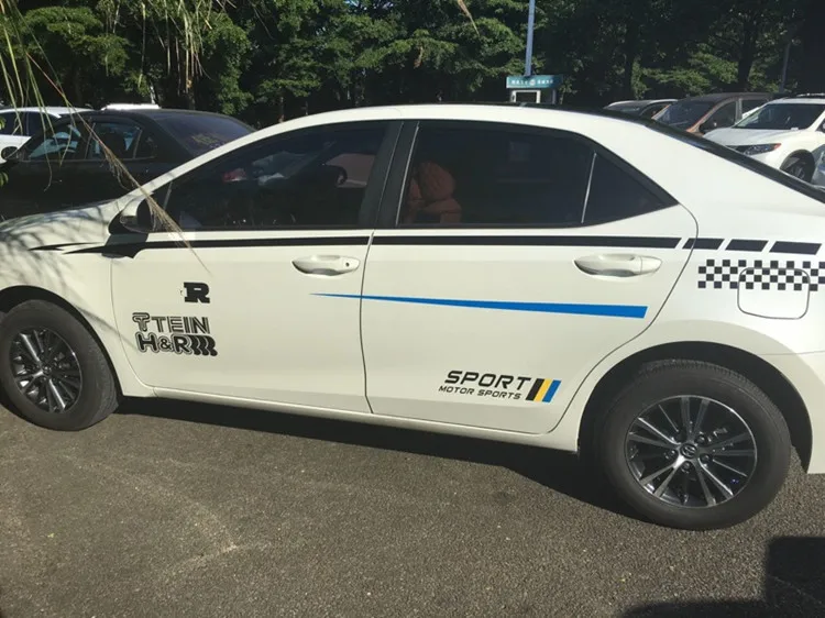 

Спортивные слова простые модные синие/черные наклейки для Toyota Corolla Z2CA583