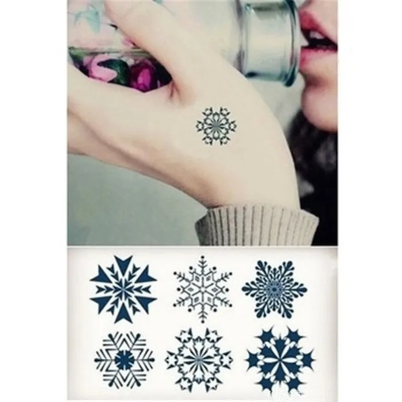 snowflakes temporary tattoo christmas fake tattoos stick on snowflakes temporary tattoo christmas fake tattoos stick on