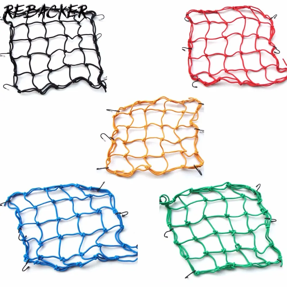 

40*40cm Motorcycle Helmet Net Mesh for Storage Carrier Bags,Cargo Fix Net for Motorcycles,Helmet Sundries Net with 6 Metal Hook