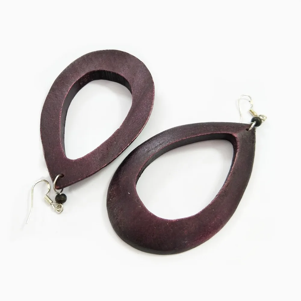 

1 Pair Unfinished Natural Wooden Earrings With Hole Wood DIY Handmade Hollow For Women Charms Jewelry Findings Accessories