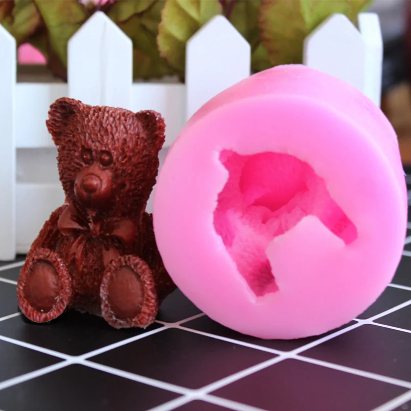 3D форма медведя из мультфильма силиконовая DIY помадка шоколад пресс формы для