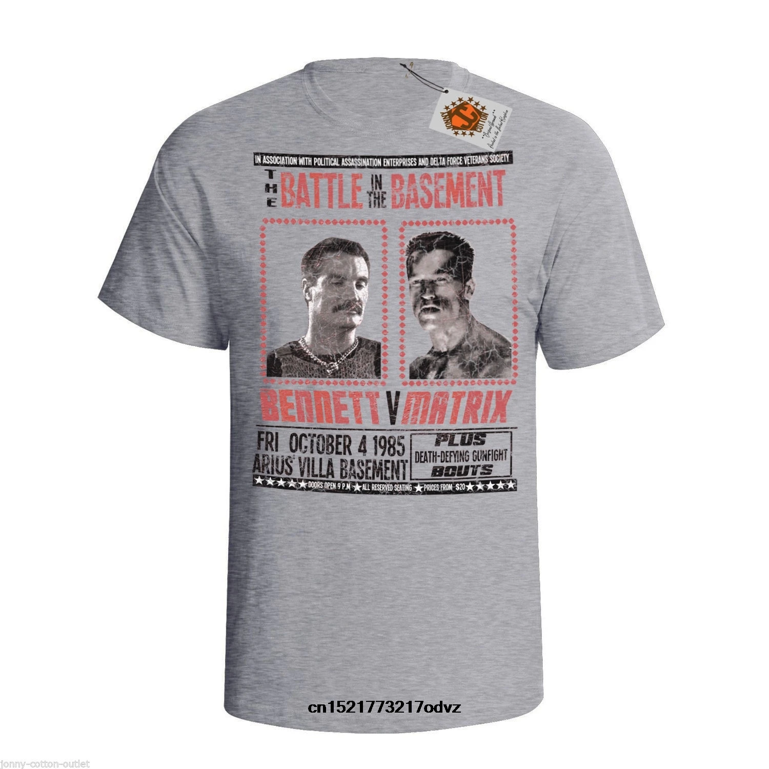 

Men t shirt Commando Arnold Schwarzenegger Matrix V Bennett Fight Poster Style New t-shirt novelty tshirt women