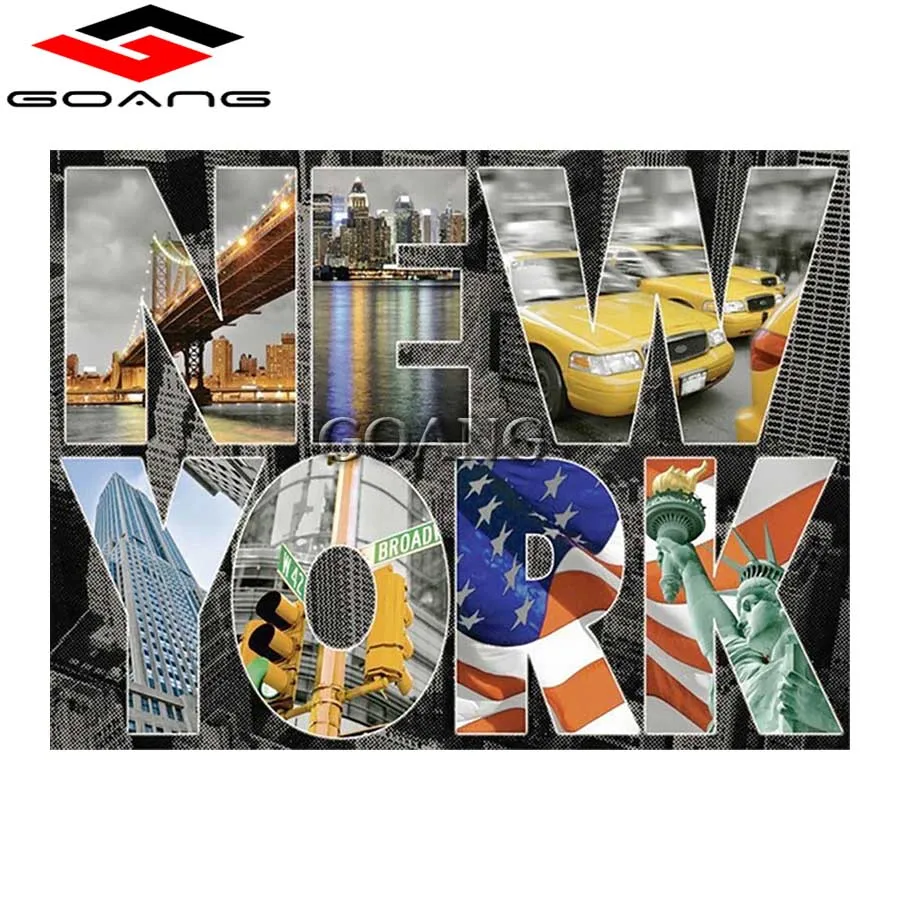 100% Full 5D Diy Diamond Painting New York Scenery Diamond Paintings