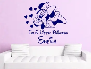 

Wall Decals Personalized Name Sticker Vinyl I'm A Little Minnie Mouse Decor