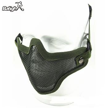 

Half Face Strike Metal Mesh Protective Skull Mask Tactical Airsoft Military Mask Hunting Accessories