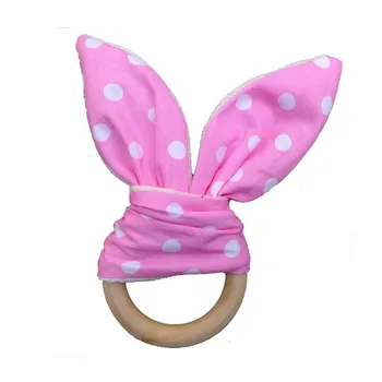 

Baby Grasping Hand Bell Rattle Soft Little Rabbit Ears Wooden Hand Grasp Rattles Develop Baby Intelligence Toys