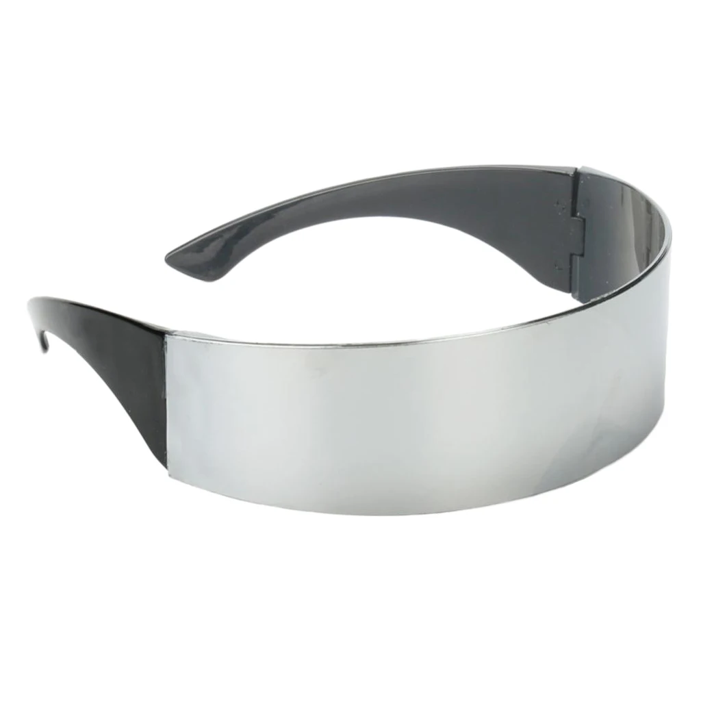 2 Pieces Novelty Metallic Silver Space Robot Party Eye Glasses Future Soldier Sunglasses Unisex Photo Prop Goggles