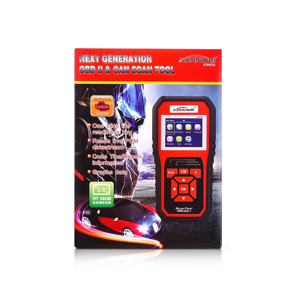 Car Computer Fault Scanner Code Reader Car Troubleshooting Scanner Vehicle Computer Auto Diagnostics Tool Supports 8 Languages