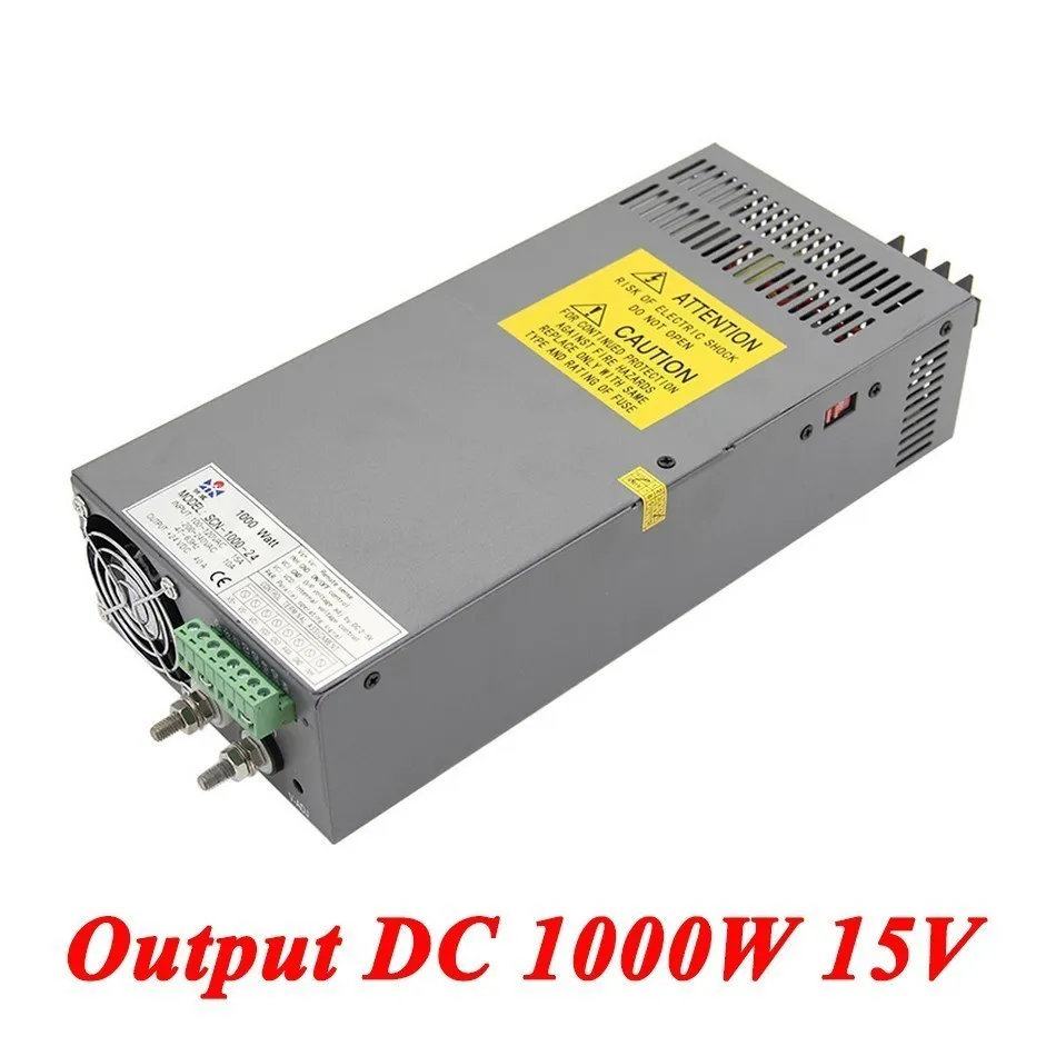 Scn-1000-15 1000W 15v 66A,High-power Single Output ac-dc switching power supply for Led Strip,AC110V/220V Transformer to DC 15 V Scn-1000-15 1000W 15v 66A,High-power Single Output ac-dc switching power supply for Led Strip,AC110V/220V Transformer to DC 15 V