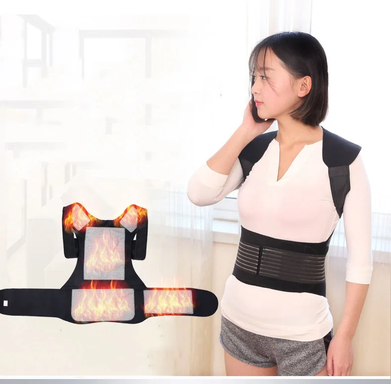 Турмалиновый самонагревающийся магнитный терапевтический пояс для поддержки талии, наколенник, плечи, свитер, жилет, пальто, лечение боли в спине