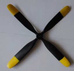 Hélice 4 pales P51 1200mm RC - Rouge, Jaune ou Blanche