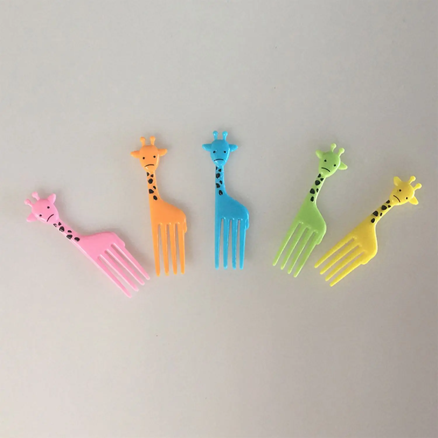 

10pcs/pack Animal Farm Fruit Fork Mini Cartoon Children Snack Cake Dessert Pick Toothpick Bento Lunches Party Decoration