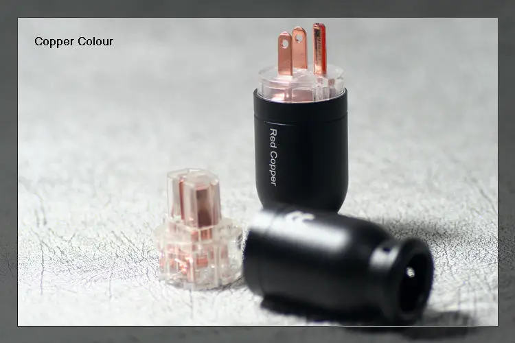 

Free shipping one pair Copper colour aluminum alloy copper US power plug IEC plug for power cable