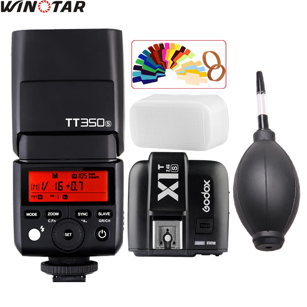 

Godox Mini TT350 TT350S 2.4G TTL Flash Speedlite + X1T-S Trigger for Sony Mirrorle DSLR Camera a77II a7R A6000 A6500 A99 A58