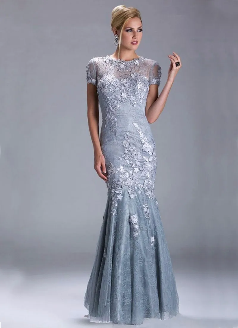 Elegant-Mother-of-the-Bride-Dresses-Short-Sleeves-Lace-Applique-Beaded-Vestidos-De-Festa-Floor-Length