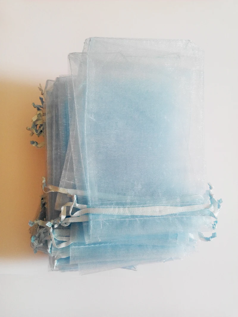 50-5000 шт. цвет небесно-синий подарочные мешочки из органзы партии сумки для женщин события СР drawstring сумка Ювелирные изделия Дисплей сумка DIY