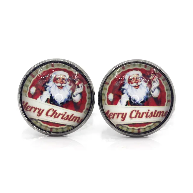 MeMolissa Trendy Christmas Cufflinks Santa Claus Design Cufflinks