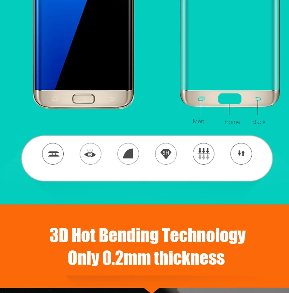 MOUSEMI Curved Protective Glass For Samsung S6 Edge Plus Full Cover Glass Screen Protectors For Samsung Galaxy S7 Edge Glass 3D  (3)