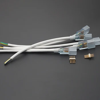 

20pcs LED5050 Four-wire-pin front Wiring Output wire RGB Lamp Colorful Plug Lamp Connector Accessories