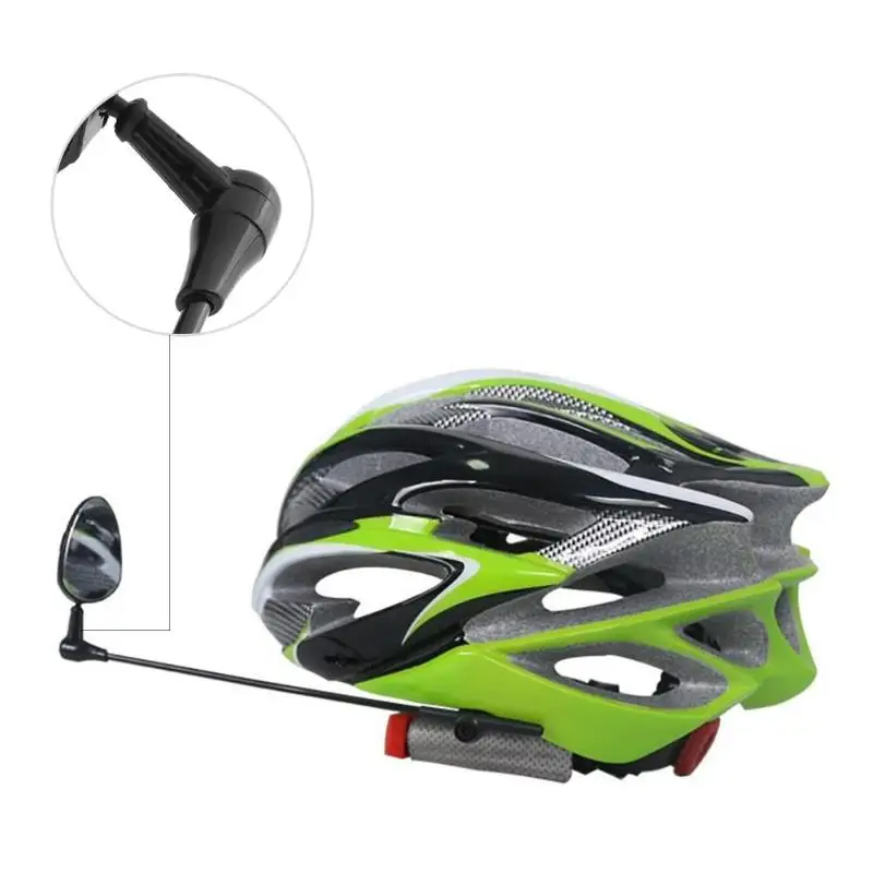 Велосипедный шлем установлен зеркало заднего вида 360 градусов Поворотный Длина Регулируемый езда на велосипеде плоское зеркало