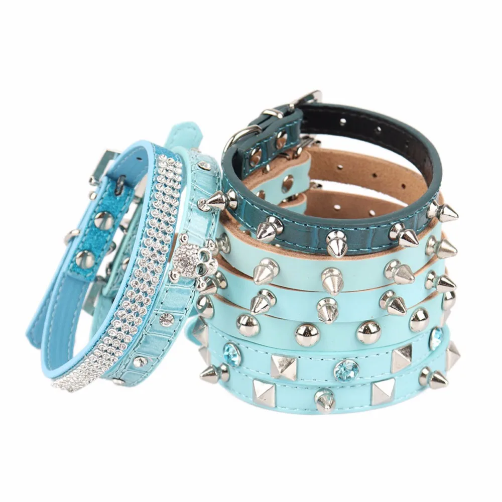 Small Cats Collars Breakaway Kitten Harness Rivet Spiked ...