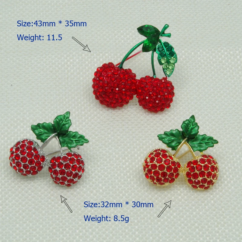 WXJCAN, 3 стиля, новинка, стразы, вишня, брошь для женщин, роскошный фрукт, брошь для женщин, вечерние, подарки на год
