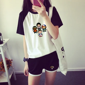 

Stranger Things Two Pieces Short-sleeved T-shirt + Shorts 2019 Fashion Casual Exclusive T-shirt Women Cotton+ Summer Shorts
