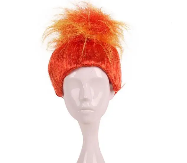 10 шт тролли мака парик для детей Хэллоуин косплей синтетический парик костюмы косплей карнавальные принадлежности для вечеринок розовый синий оранжевый зеленый
