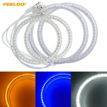 

FEELDO 4pcs/Set Car LED Halo Rings Angel Eyes DRL Head Lamp For VOLKSWAGEN PASSAT
