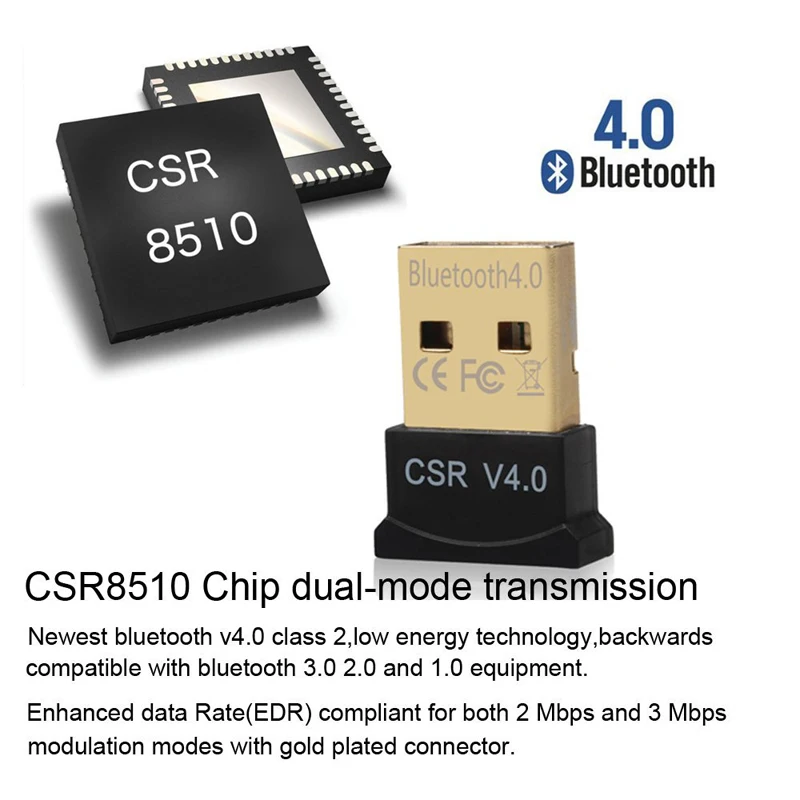 Oppselve Bluetooth адаптер V4.0 CSR Двойной режим беспроводной мини USB Bluetooth ключ музыкальный передатчик звука для компьютера ПК ноутбука