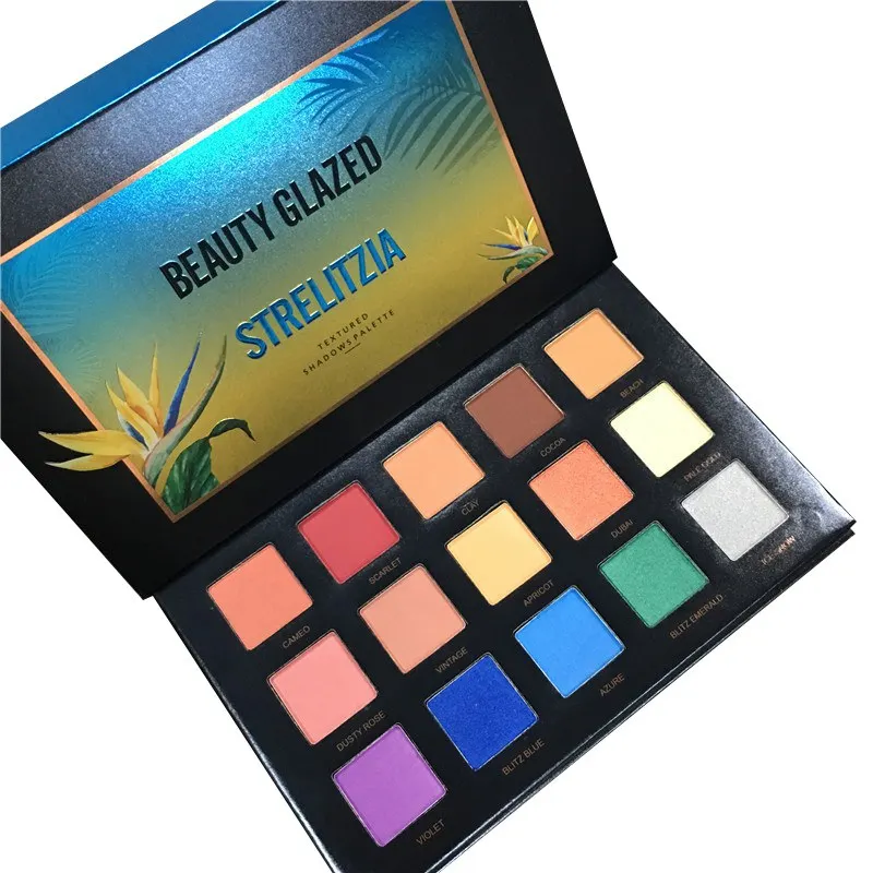 

BEAUTY GLAZED New 15 Colors Sunset Eyeshadow Palette Matte Glitter Matallic Pressed Eye Shadow Blush Eyes Makeup Cosmetics