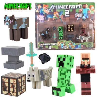 

NEW Arrival Minecraft Toys A suit of styles Stone Bed Box Model Toy ction Figure Kids Toys Christmas Gift