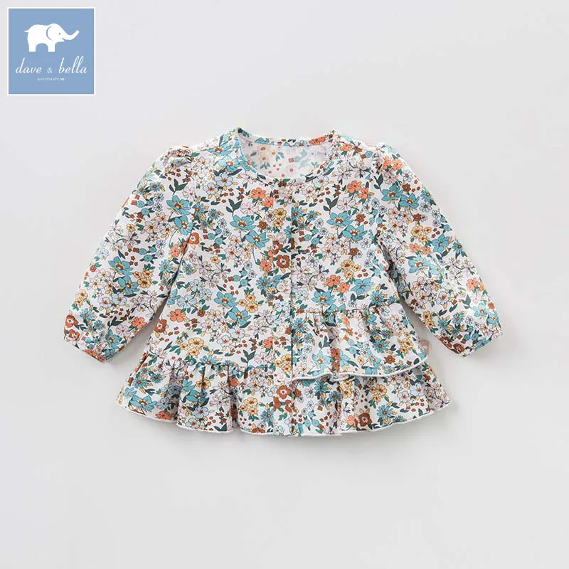 

dave bella autumn baby girls floral shirt kids cotton sweet tops children high quality blouses