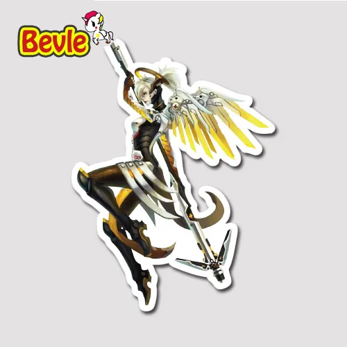 Bevle 9115 OW Shooting Game Mercy Fashion Stickers Geezer Notebook Waterproof Tide 3M Sticker Fridge Skateboard