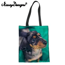 Новая модная Холщовая Сумка женская одежда для собак сумки для покупок с рисунком Дорожная сумка на плечо сумка для многоразового использования большая женская сумка