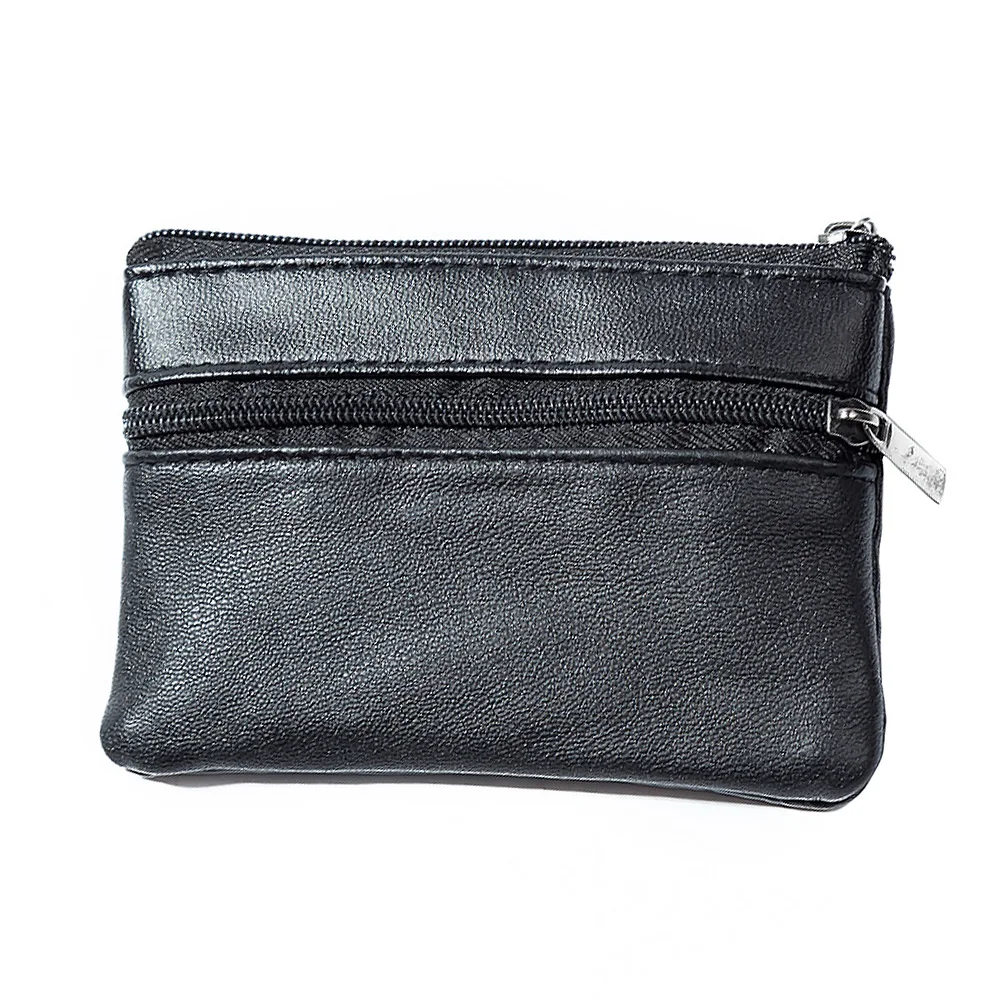 Подарочная мини-кошелек для монет держатель для карт сумка карман бумажник из искусственной кожи чехол деньги на молнии для ключей из сплошной мягкой Для мужчин Для женщин