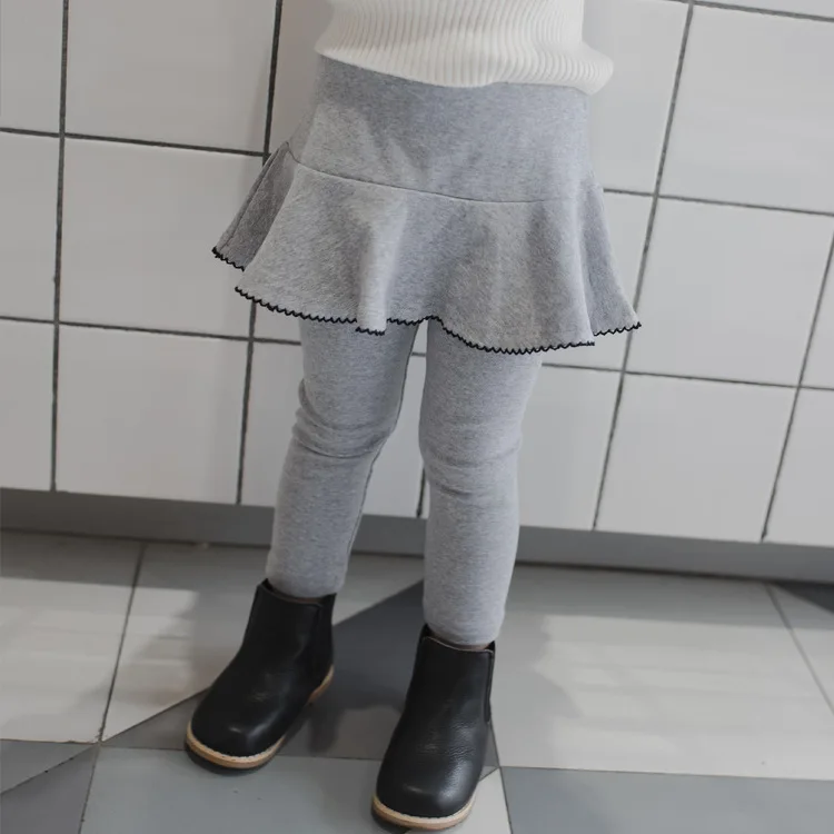 

2019 Spring Baby Girls Pants 0-5 years old Korean Girl Trousers ruffled skirts style children's cotton bottom pants