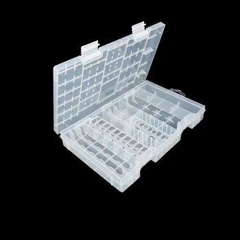 

1 piece Useful Rack Transparent AAA AA C D 9V Hard Plastic Battery Case Holder Storage Box Battery classification Container