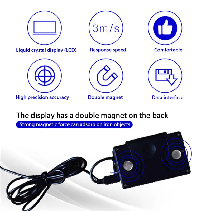 Readout Digital Linear Scale Remote External Display Ruler Machine Tools Vertical Size With LED Double Magnet Precision Level (4)