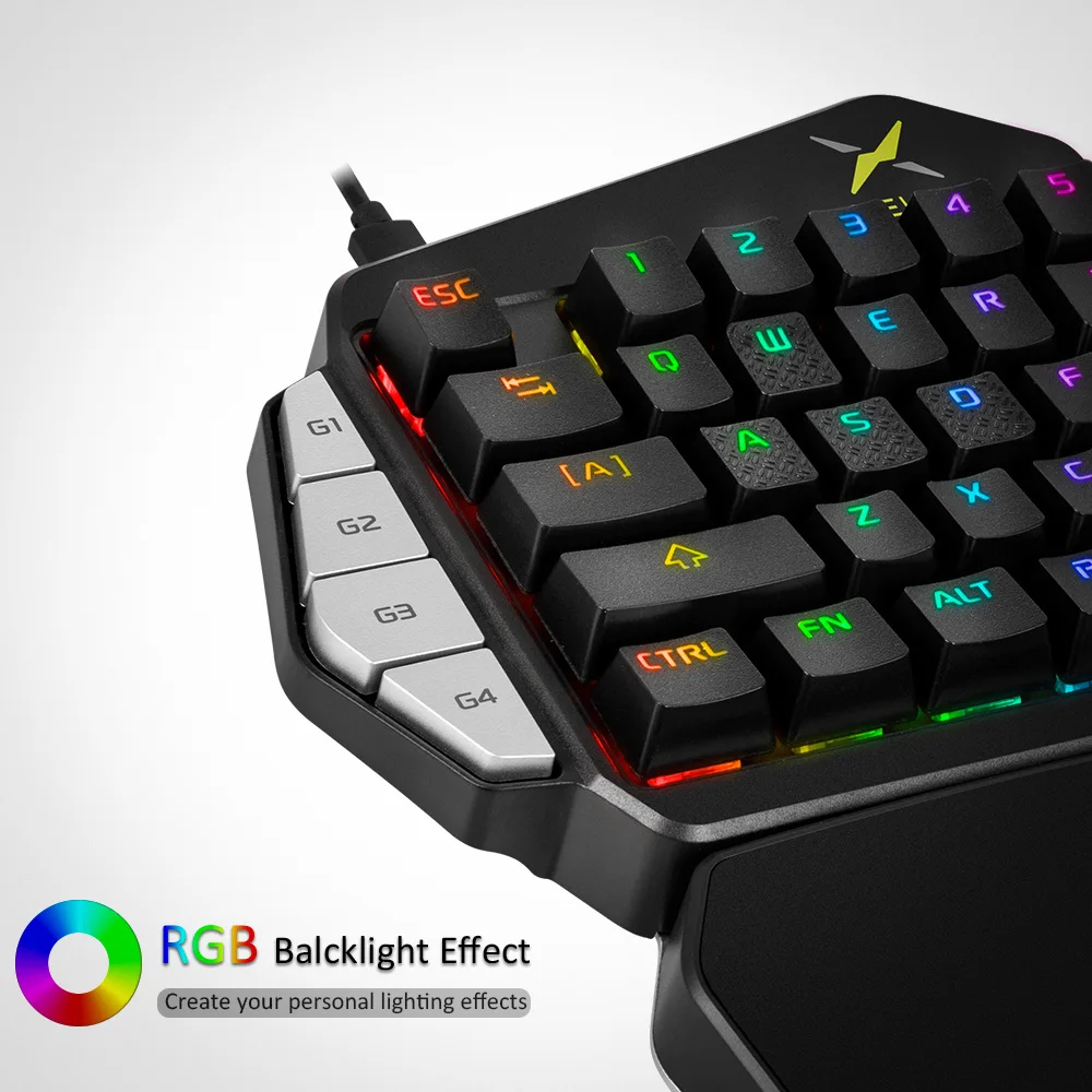 US $74.98 Delux T9x SingleHanded Mechanical Gaming Keyboards Fully Programmable Usb Wired Keypad With Rgb Backlight For Pubg Lol ESports