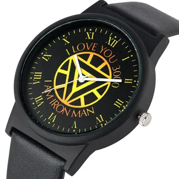 

Chic I Love You 3000 LogoQuartz Watch Movement for Men Charming Roman Numerals Display Dial Watches Soft Leather Band Wristwatch