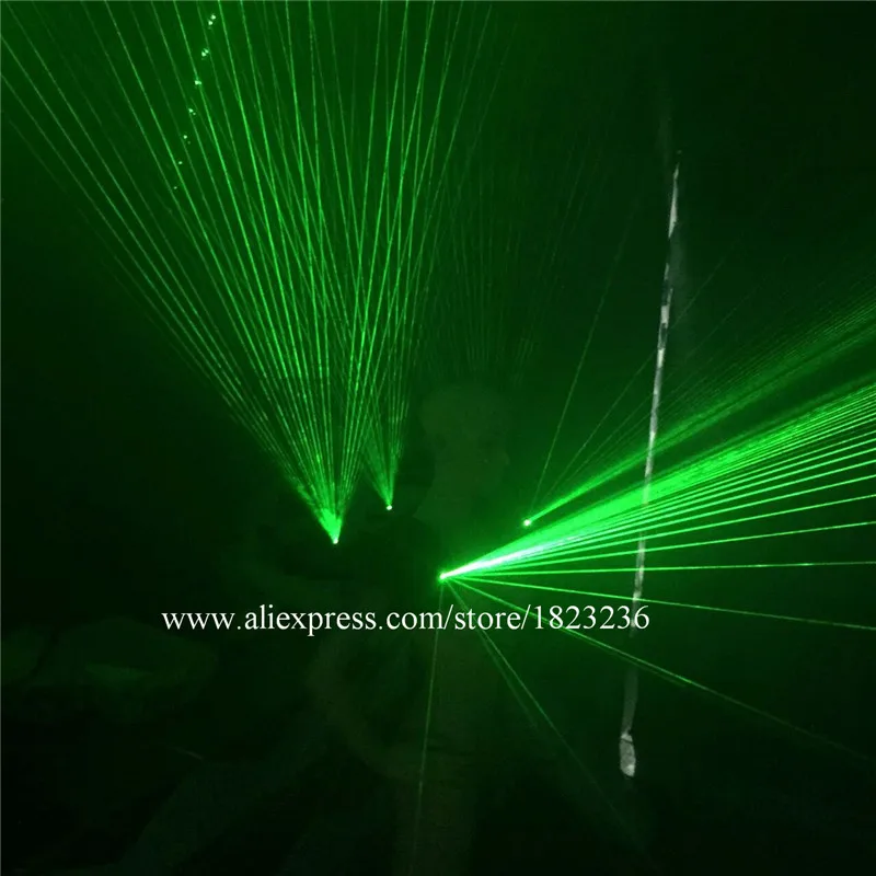Zelená laserová vesta Světelná vesta 532nm 100mW Green Laser Man Performance Kostýmy Oblečení pro laserové show jeviště