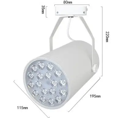 Светодиодный свет трек 12 W 18 W Трековый светильник лампа Заменить 100 W галогенная лампа AC85V-265V светодиодный точечная лампа прожектор