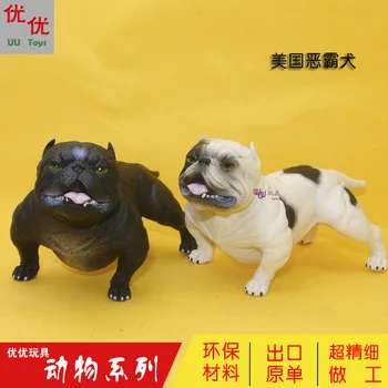 

Cross-border simulation wild animal model set black and white bully dog plastic simulation toy