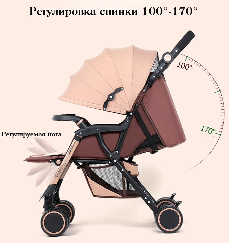 Wisesonle коляска детская Легкая коляска коляска в самолет Коляска с двусторонним движением