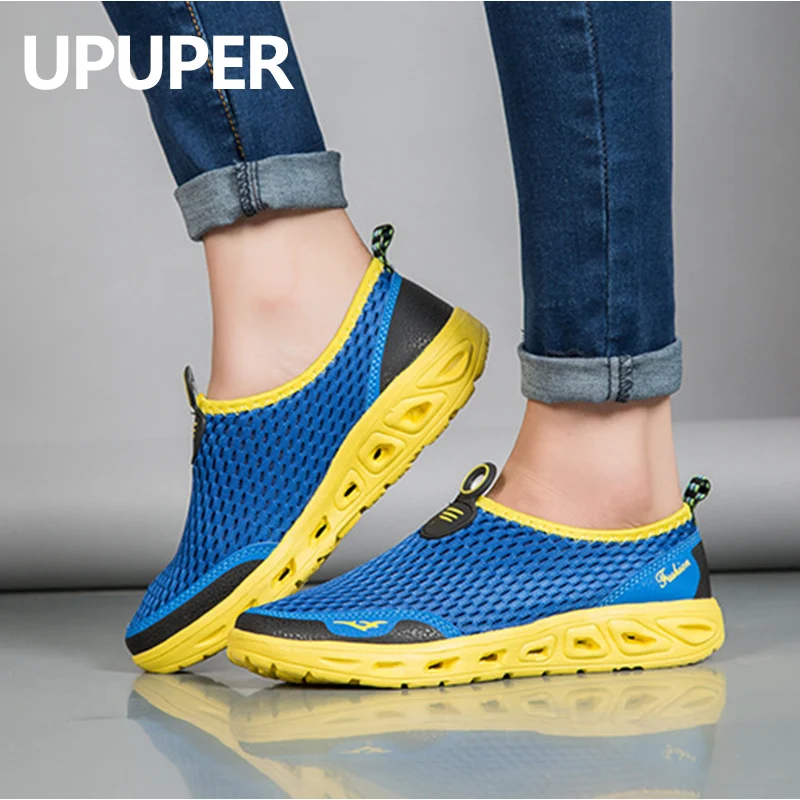 

UPUPER Unisex Sneakers Shoes For Men Casual Shoes Breathable Mesh Male Sneakers Lightweight Walking Flats Fashion Footwear