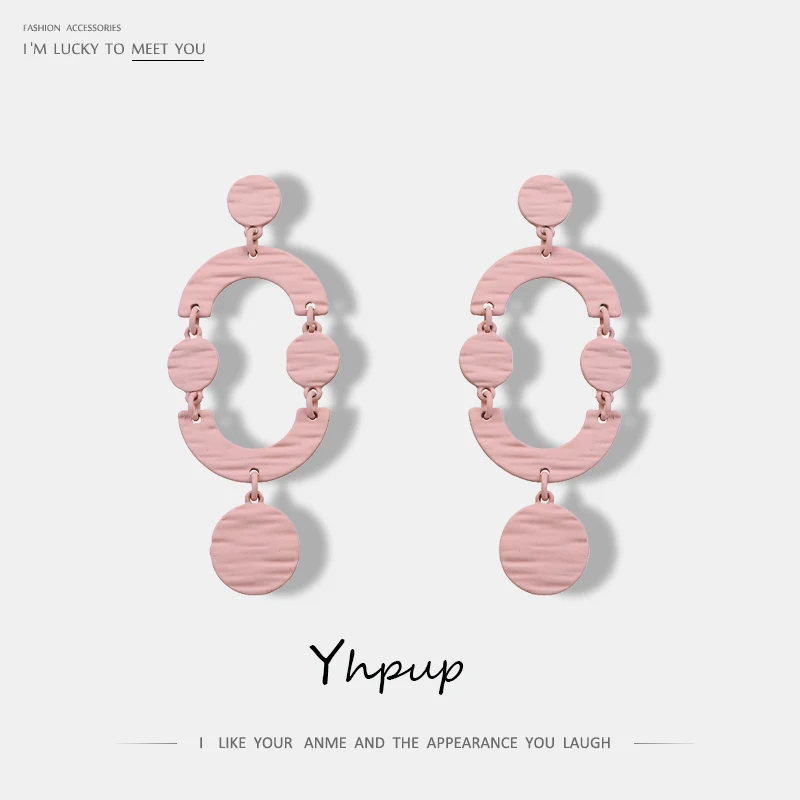 

Yhpup New Candy Zinc Alloy Geometric Drop Dangle Charm Statement Earrings For Female Party Jewelry Brincos Gift pendientes mujer