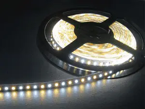 

DHL EMS free shipping 20m/lot 5m/reel 12V 3528 600 smd led CCT color temperature adjustable and dimmable strip white+warm white