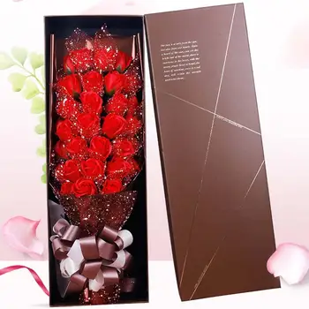 

Soap Rose Flower Jewelry Storage Gifts Box Valentine's/ Mother's Day Gift 33Pcs/Box sweetheart wife Anniversary