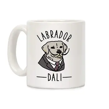 

Labrador Dali White 11 Ounce Ceramic Coffee Mug